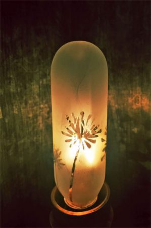 Dandelion Etched Light Bulb