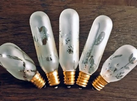 DIY Etched Light Bulbs