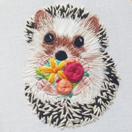 Namaste Embroidery Hedgehog