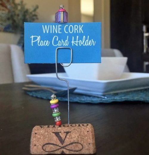 Wine Cork Place Card Holder