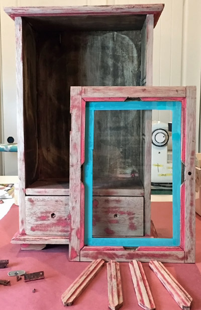 Red Cupboard Sanded