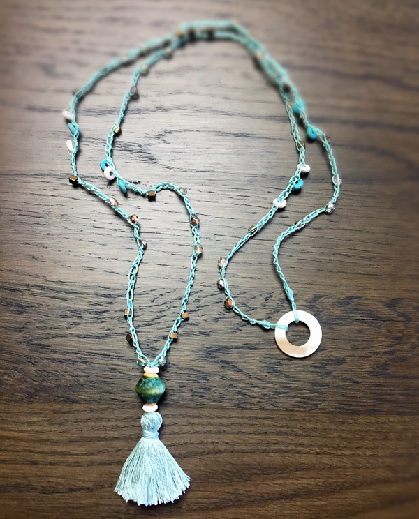Boho Crochet Necklace from A Crafty Composition