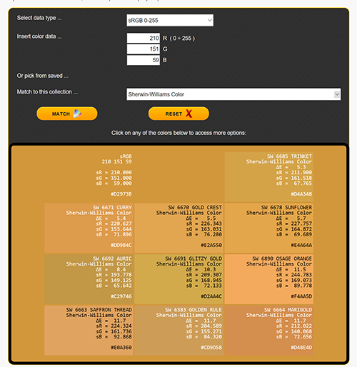 Commercial Paint Color Match By Brand