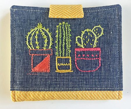 Trace and transfer technique for embroidered cacti