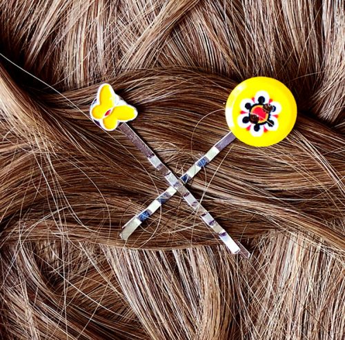 DIY Bobby Pins with Butterfly
