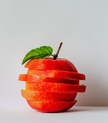 Stack of Red Apple Slices