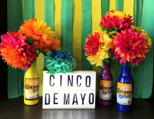 Cinco De Mayo Streamers and Paper Flowers