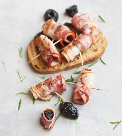 Crush your creative rut with taste. Image of bacon wrapped dates
