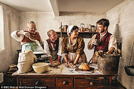 Picture of the cast of BBC2's show Victorian Baker